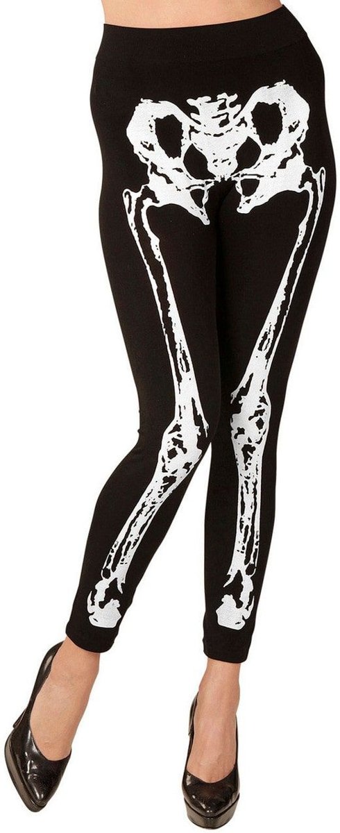 Spook & Skelet Kostuum | Legging Skelet Tulla Vrouw | Small / Medium | Carnaval kostuum | Verkleedkleding